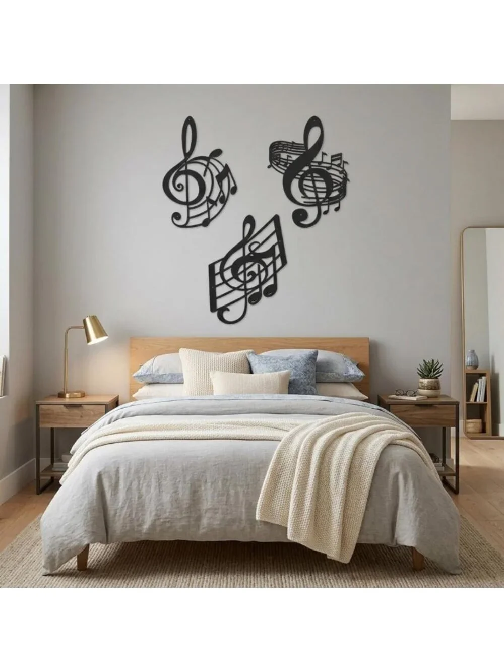 3 Pcs Metal Musical Note Wall Art Decor - Perfect Gift for Music Lovers & Home